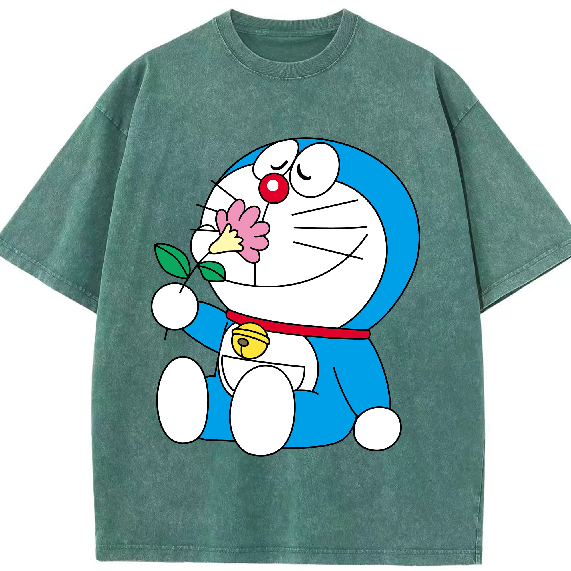 （画像用） ドラえもん Doraemon 綿100% ヴィンテージ風 半袖Tシャツ（フロントプリント）